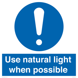 Use natural light when possible
